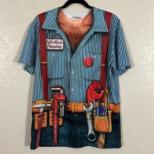 222 🟡3/$15 NEW- never worn! FauxReal Mens Funny Tee Shirt. SzM